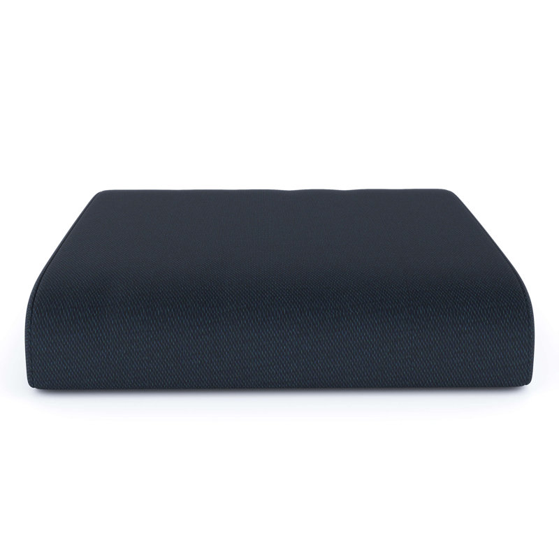 Sunbrella® Outdoor Ottoman Cushion, 4" H x 22" W x 20" D, Canvas Navy Sunbrella® Canvas