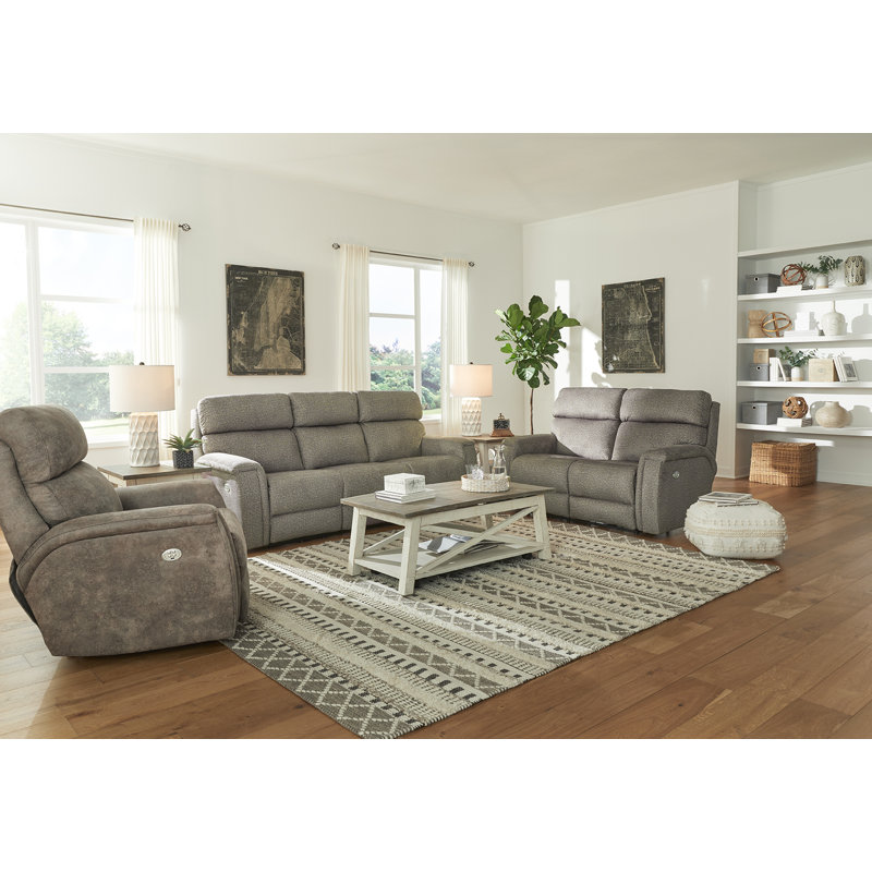 90'' Round Arm Reclining Sofa