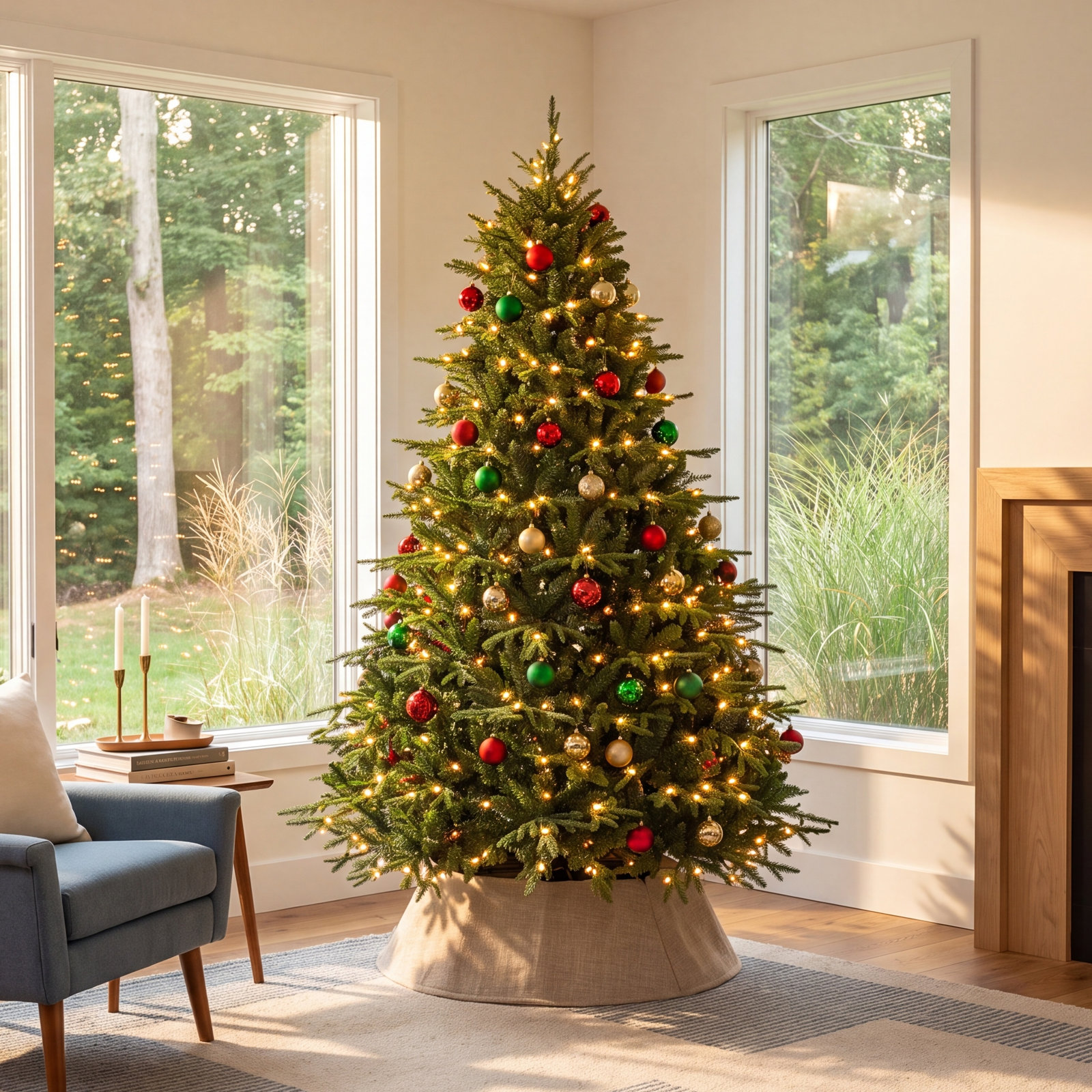  Minerva Pre-Lit Spruce Christmas Tree, 7.5' H 