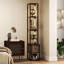  Floor Lamp with Shelves, LED Standing Lamp with Fabric Drawer, Oak-517331500