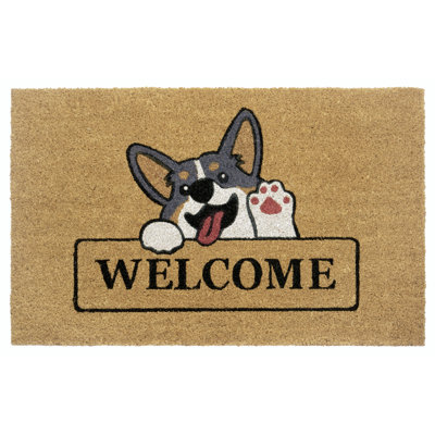 Welcome & Dog Door Mat