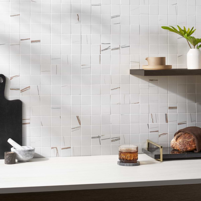 Minera 12x12 Matte Marble Look Mosaic Tile