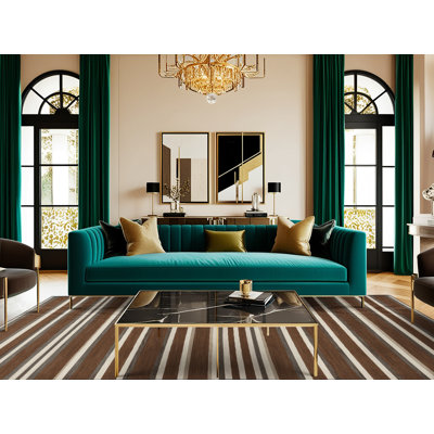 Tapis lavable rayé