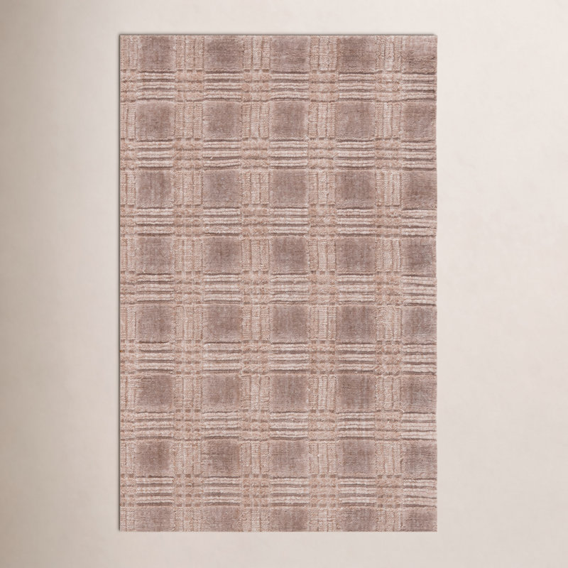 Plaid Hand-Loomed Performance Area Rug, Rectangle 5' x 8'
