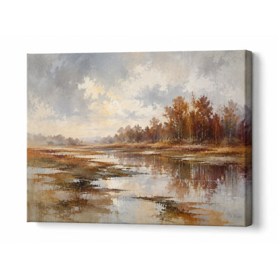 Rust Gray Autumn Wetland Wrapped Garth