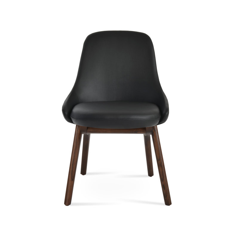 Chaise en bois Gazel X, Tissu cognac