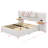 Upholstered Platform Bed With Two Outlets,USB Charging Ports, Two Bedside Pillows And Storage Shelves-105445241-105445247