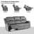 81.9'' Wide Modern Comfortable Microfiber Manual Recliner Sofa with Super Soft Backrest (Set of 2)-1315878001