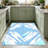 Light Blue Aztec Diamond carpet-easy to clean, machine-washable, soft and comfortable; suitable for door mats, kitchens, living rooms, bedrooms, corridors, and laundry areas. Easy to clean, durable carpet for home decoration.-2088721784