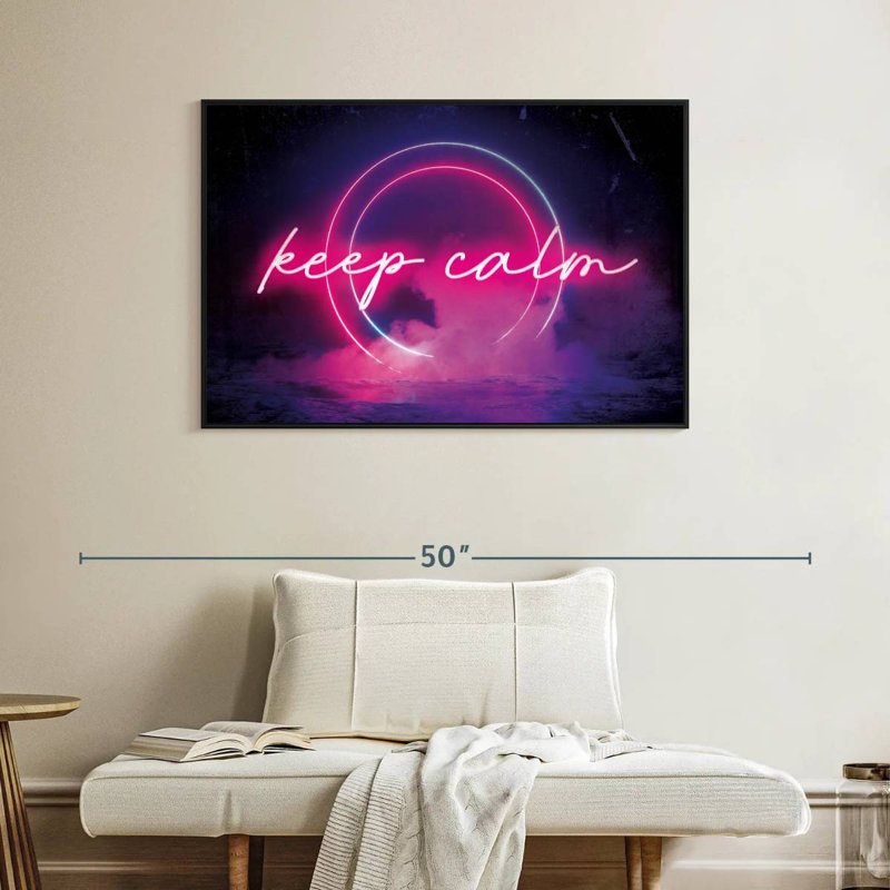 Tergel Keep Calm Neon, 27" H x 40" W