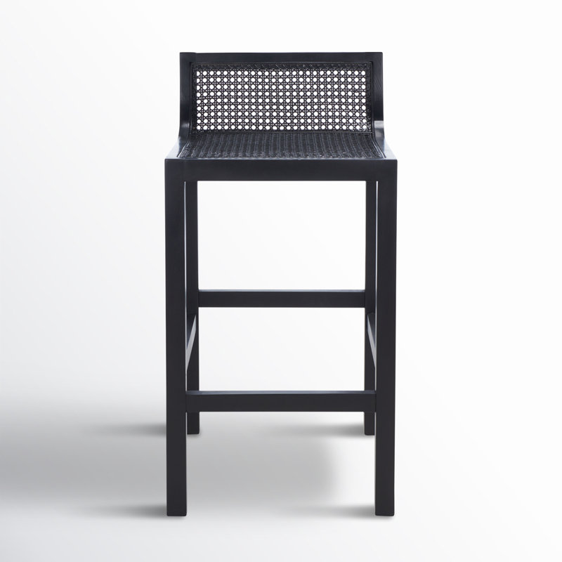McCarthy Cane Bar & Counter Stool, Black / Black, Counter Stool(25.59” Seat Height)