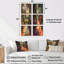 Serre orange orange rose, ensemble de 6 reproductions d'art sur toile-961227671-961227670