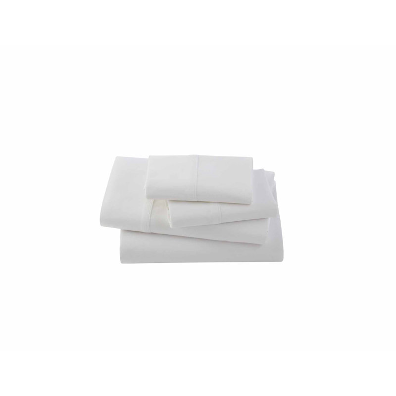 Sateen Fitted Sheet, King, White