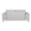 Causeuse moderne en cuir véritable gris clair-33133431
