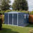 10FTx12FT Garden Shed, Grey, Aluminum Alloy Frame, Windows, Metal Anti-Corrosion