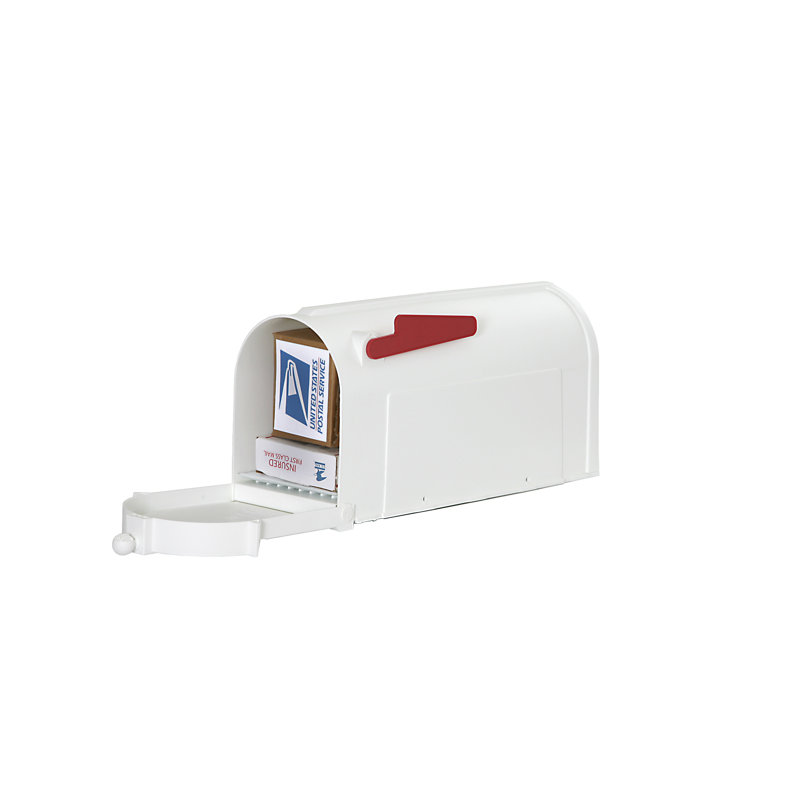 Ambrose Post Mounted Mailbox, White
