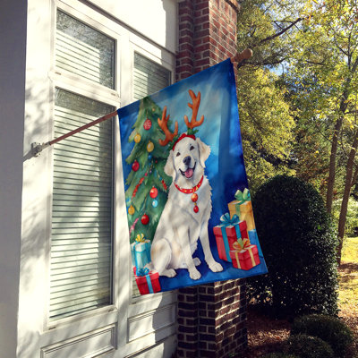Drapeau de Noël maison de renne