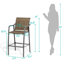 Tabouret de bar 28,74 po Ontario-1557882807