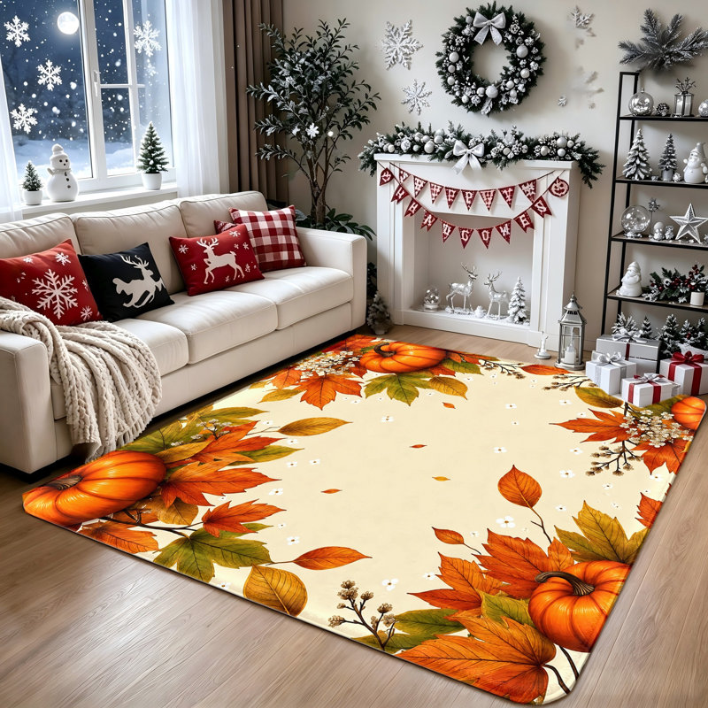 Tapis Autumn Autumn, Rectangle 5 pi 3 po x 3 pi 3 po (160 x 100 cm)