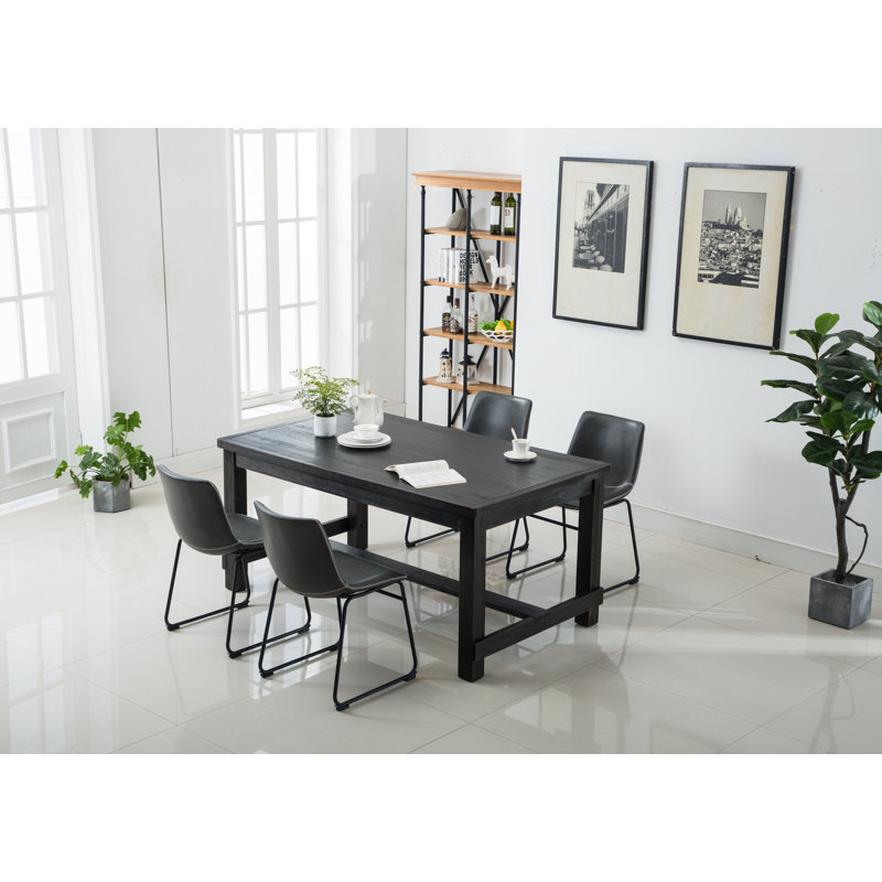 Telsha 4 - Person Four Leg Dining Set, Gray