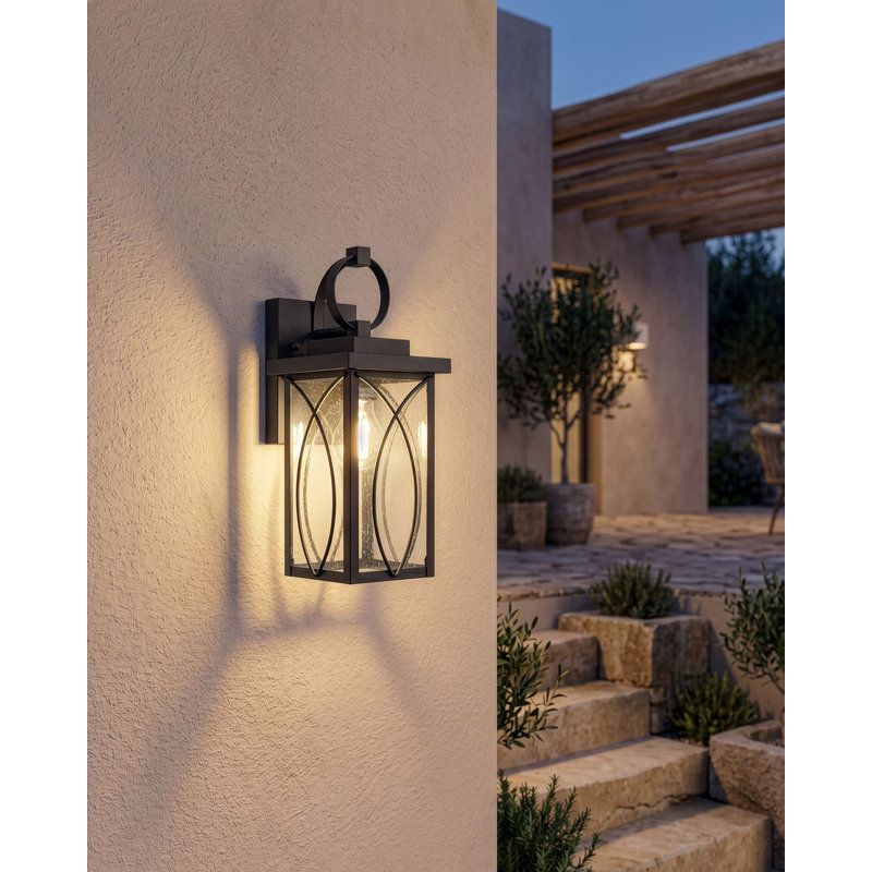BUZAU Powder Coated Finish Outdoor Wall Lantern