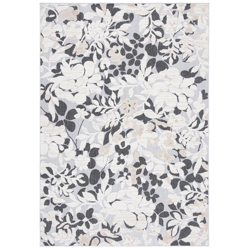 Glaston Performance Floral Rug, Rectangle 3' x 5'