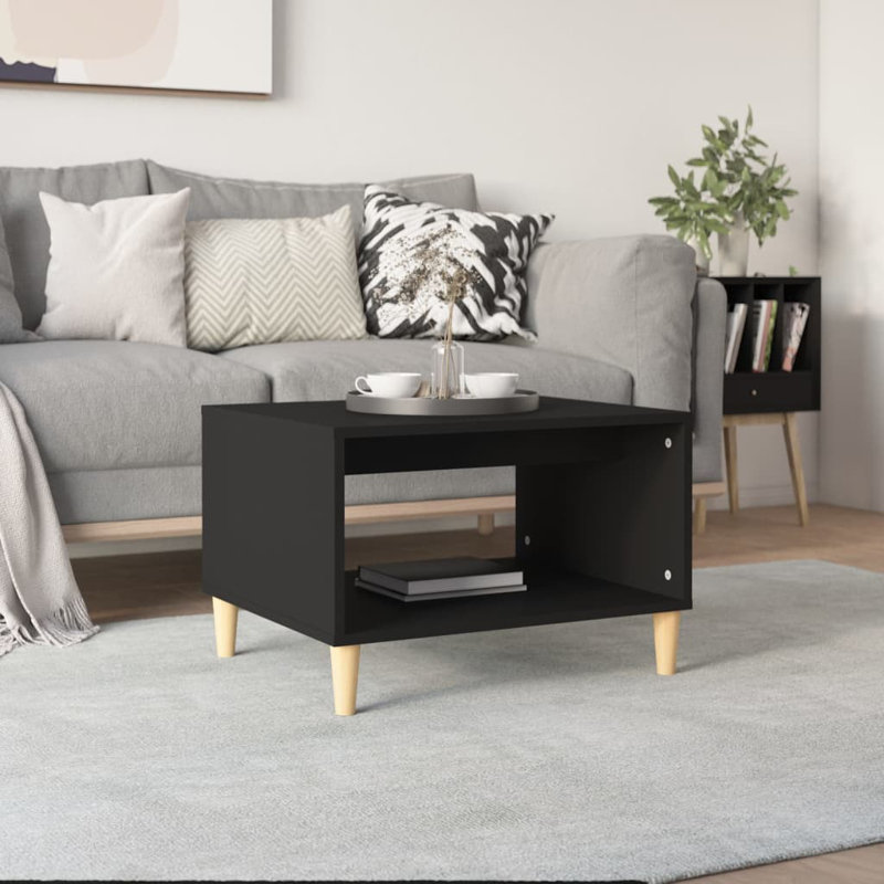 Coffee Table with Storage, Black