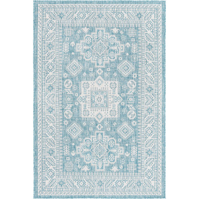Tapis d'extérieur couleur bleu