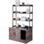Bookcase, Cat Litter Box Enclosure with 3 Shelves