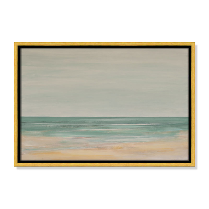Horizon - impression de version paysage par S.H. Khân, L 19,5 po x H 13,5 po, Toile avec cadre, Flotteur doré