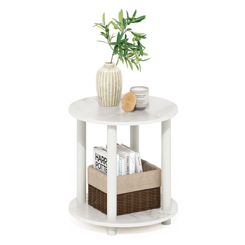 Frohlinde End Table, Marble White
