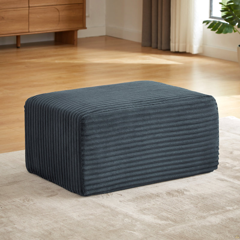 Canapé modulaire en L avec repose-pieds, Gris foncé