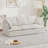 " modern deep seat 3-seater cloud sofa with 2 armrest pillows, chenille fabric, comfortable for living room-607434706