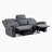 Solida 86"W Microfiber Manual Double Reclining Sofa