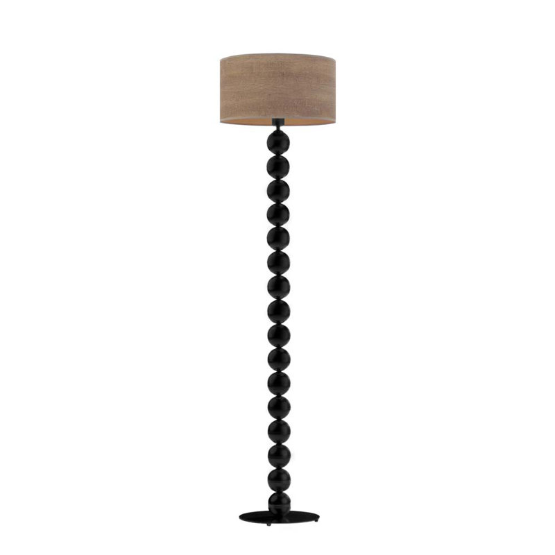 Lemasters 158cm Traditional Floor Lamp, Black