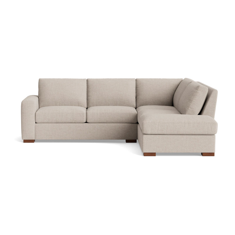 Couch Potato Sectional, Performance Weave - Natural, Right Hand Facing