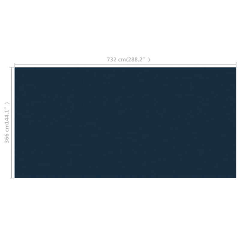 Couvercle de spa bleu, Noir, H 144,1 po x l 288,2 po