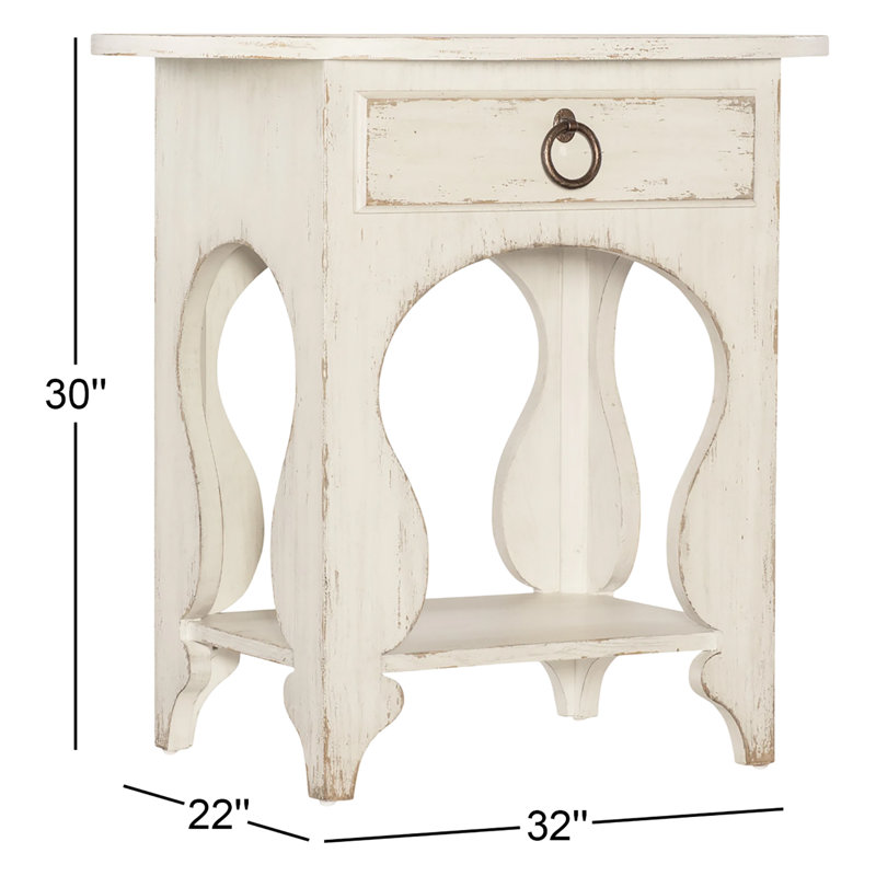 Americana 1 - Drawer Nightstand, Cream/Beige