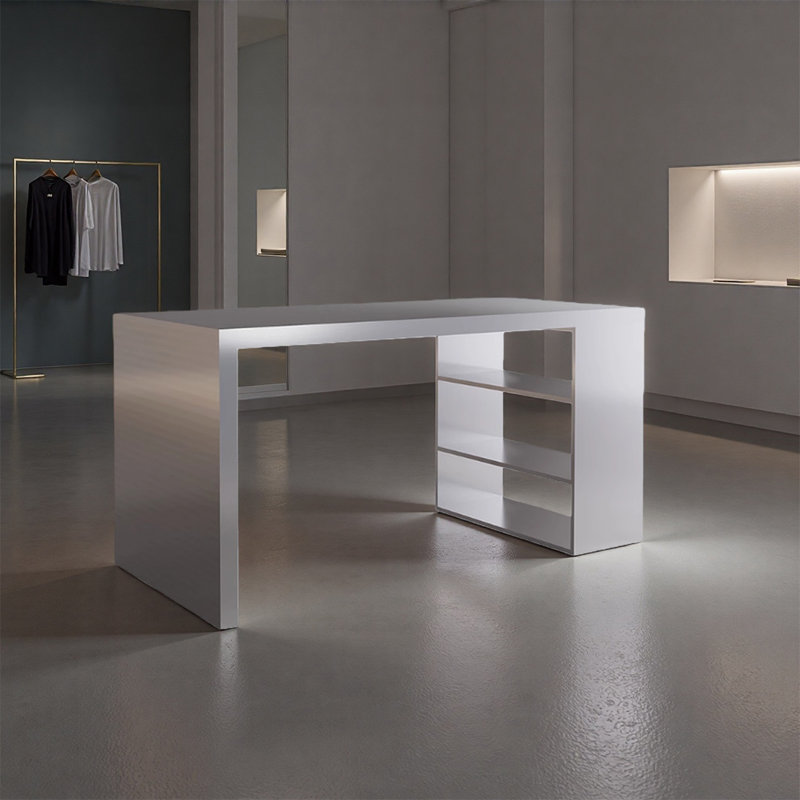 Stainless Steel Fashion Store Display Table, 31.5" H x 47.24" W x 23.62" D