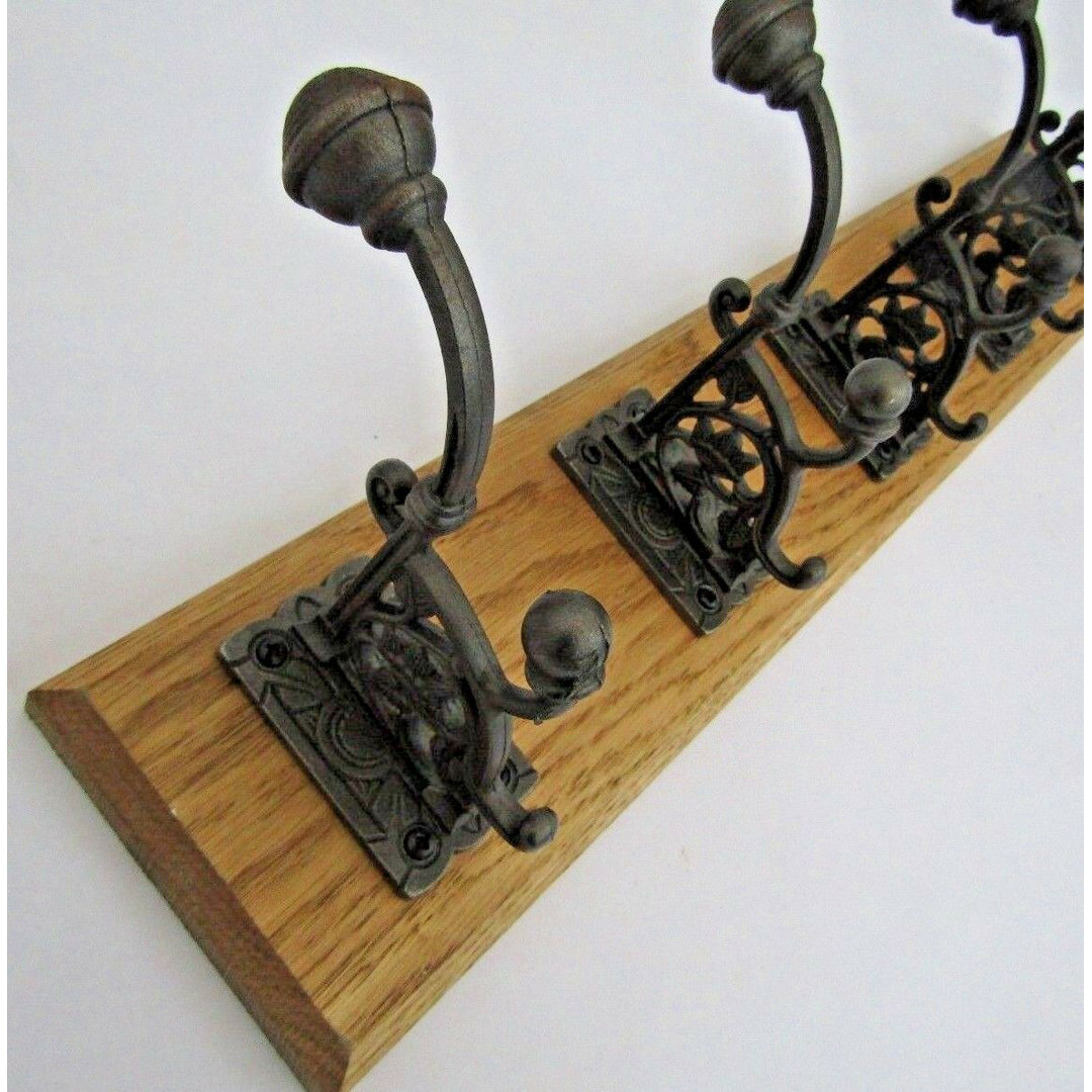 Solid Wood 10 - Hook Wall Mounted Coat Rack
