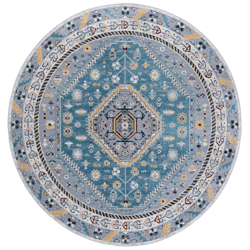 Tapis oriental lavable à la machine Bayside 118 Performance, Rond 6 pi 7 po