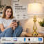Hautes lampes de table de 30 po avec ports USB et Type-C, commande tactile, ampoules DEL incluses-1832491268