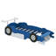 Lit plateforme simple en forme de voiture de course avec tablettes de rangement, cadre de lit de voiture en bois avec roues pour garçons et filles-1383393907