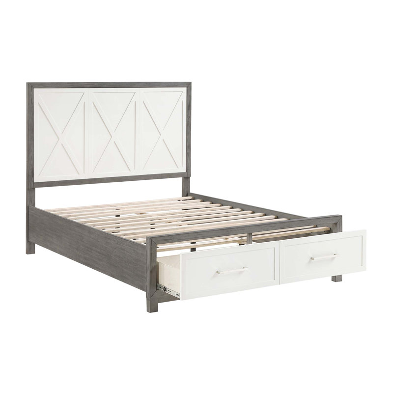 Lit plateforme avec rangement pour pied de lit et meubles de chambre à coucher 1 pièce