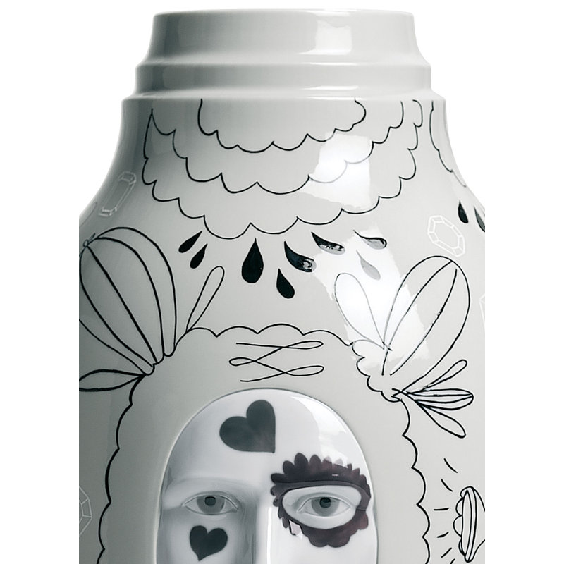 Pot en porcelaine noir / gris 20,47 po The Fantasy