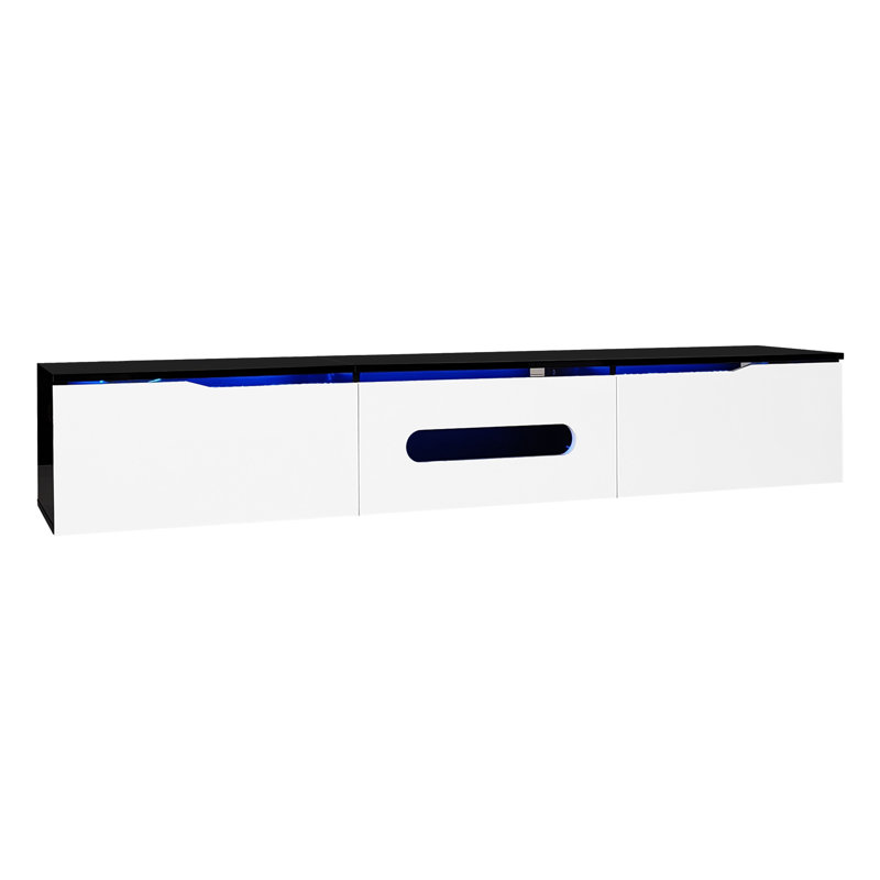 Unfinished TV Stand for TVs up to 75", White/Black