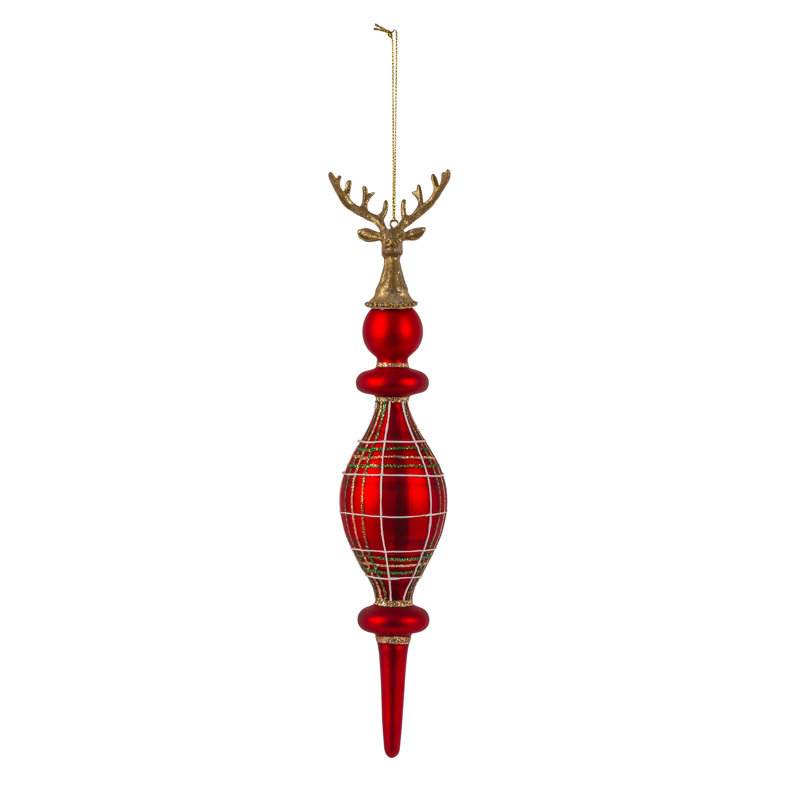 10.5'' Glass Animals Holiday Shaped Ornament