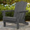 Chaise Adirondack pliante en polyéthylène haute densité Delman