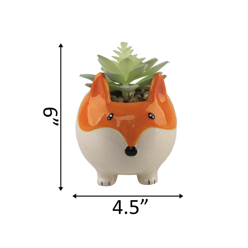 Agave plante en céramique de fox en pot de fleurs