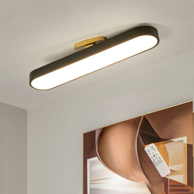 Masek 1 - Light 27.1" Simple Rectangle LED Semi Flush Mount
